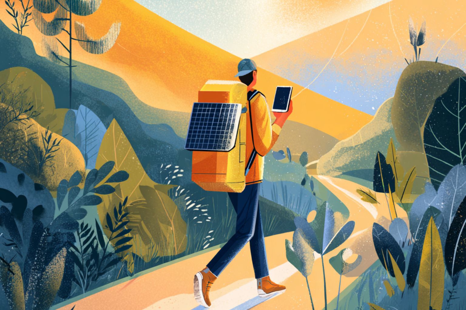Solar Backpack for Hiking