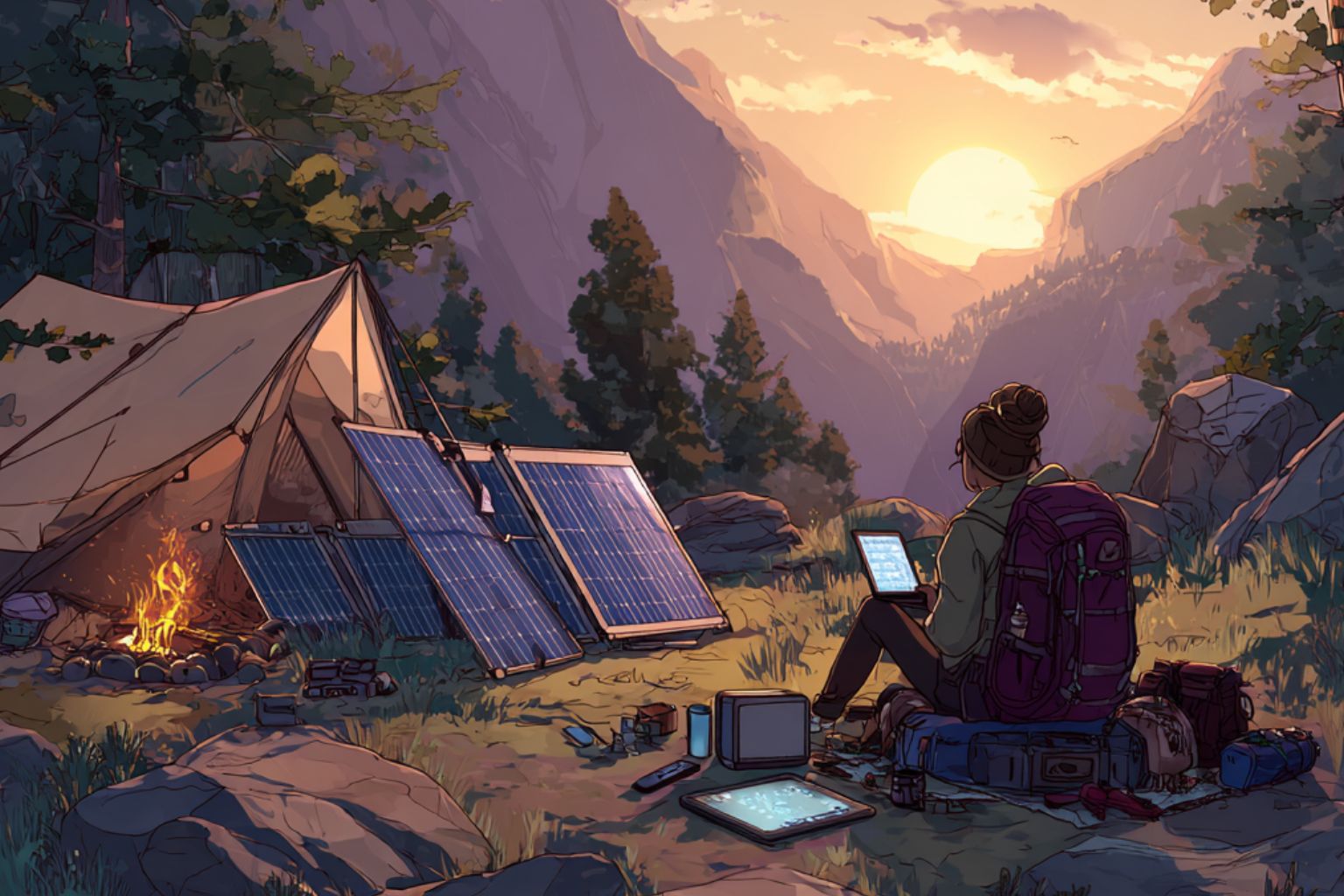 solar powered gear for camping